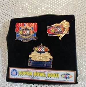 NFL Superbowl XXXII 1998 commemorative pin set
